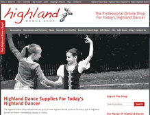 Tablet Screenshot of highlanddanceshop.com